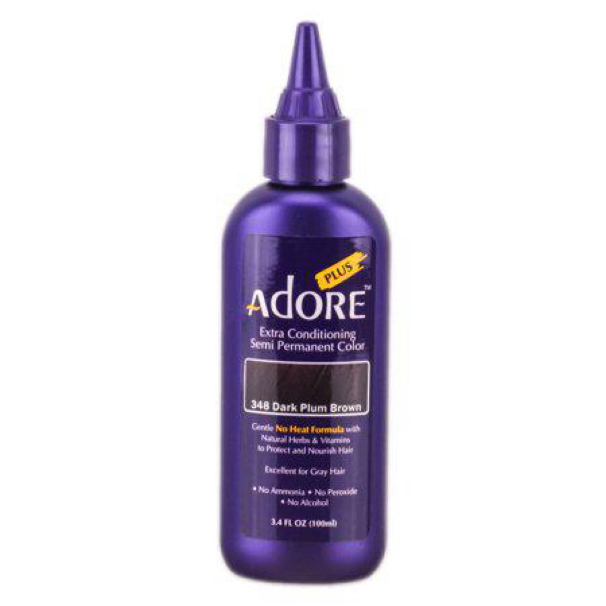 348 Dark Plum Brown - 3.4 fl oz Adore Plus Semi Permanent Color image 0