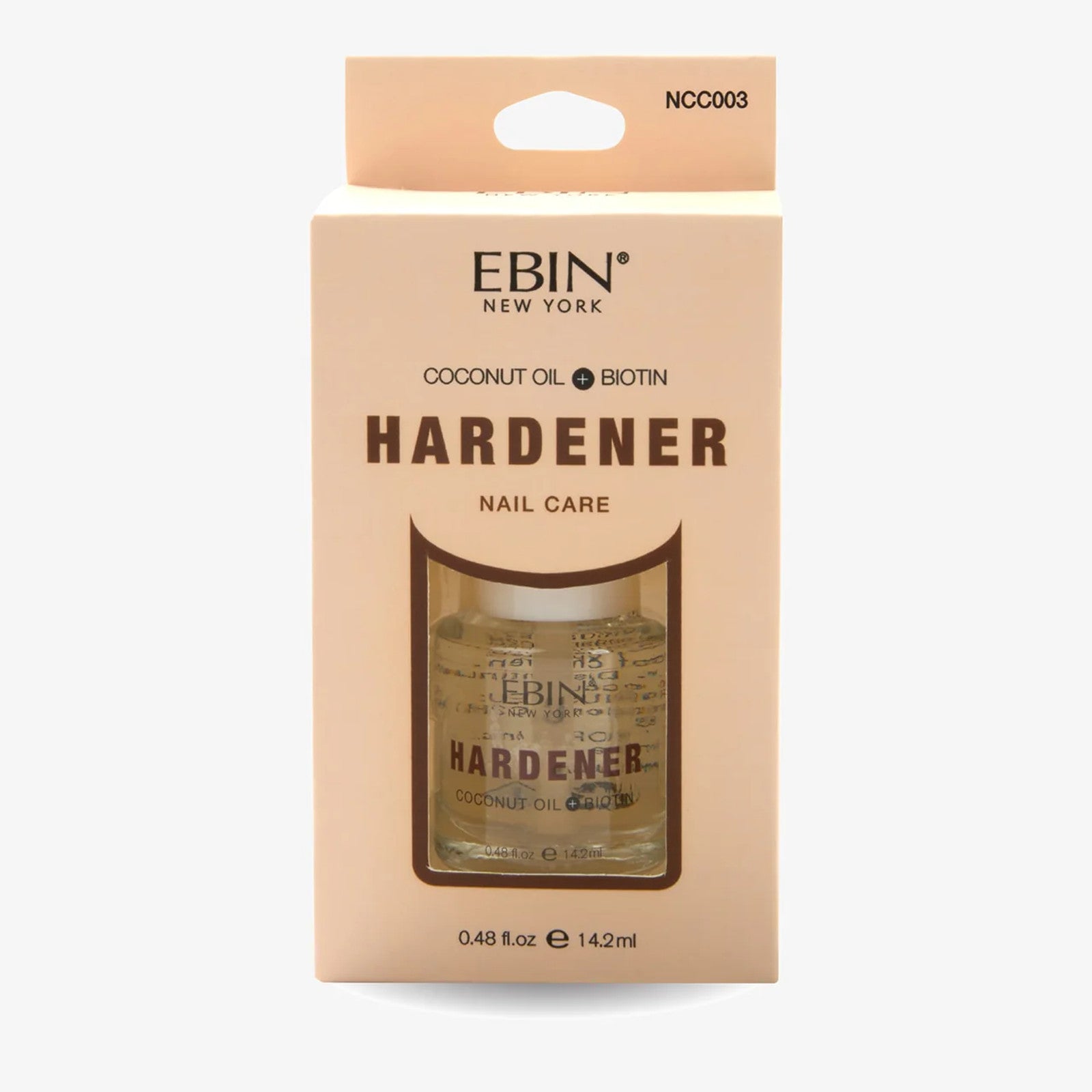 EBIN New York Nail Hardener Coconut+Biotin Oil 0.48 fl oz NCC003 image 0