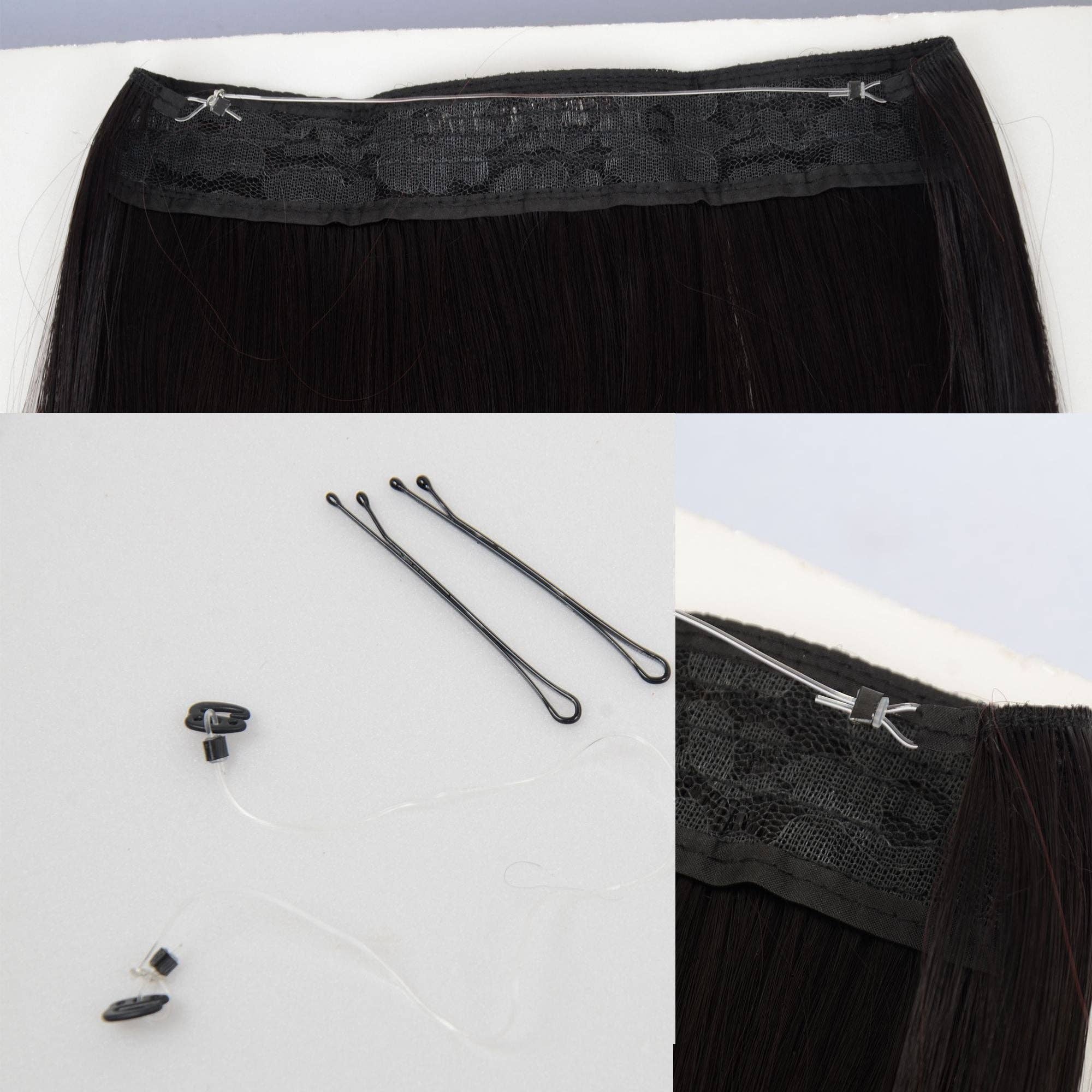 22" Long Straight Natural Hair Extensions Invisible Clip-ins