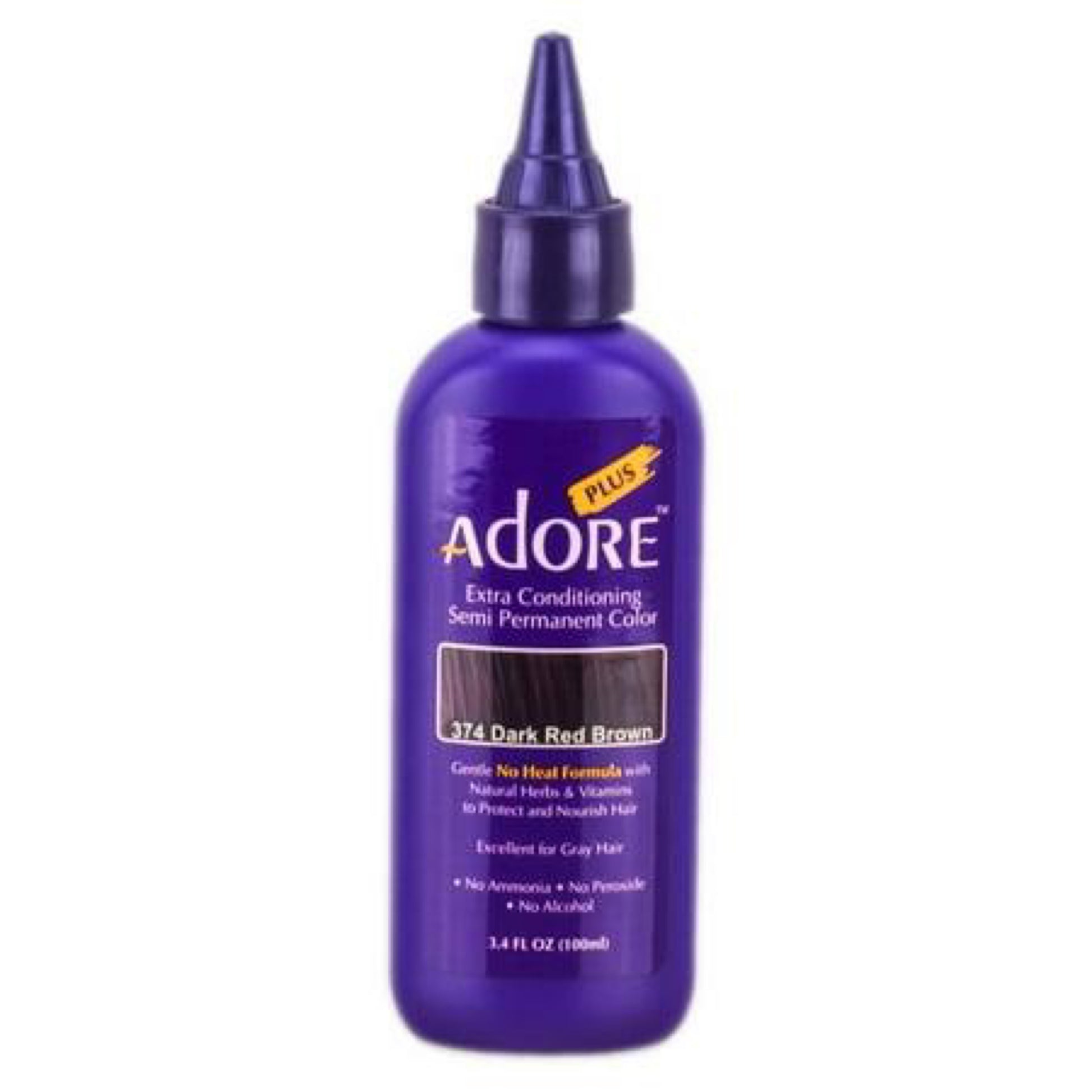 374 Dark Red Brown - 3.4 fl oz Adore Plus Semi Permanent Color image 0