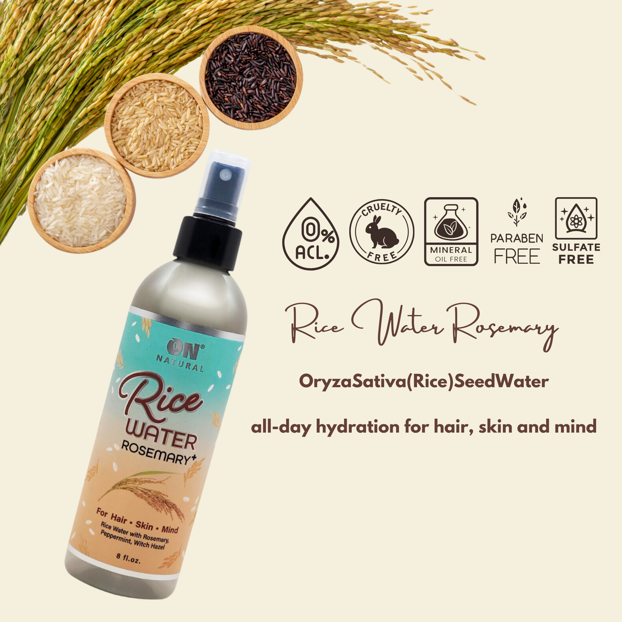 ON NATURAL - Rice Water + Rosemary