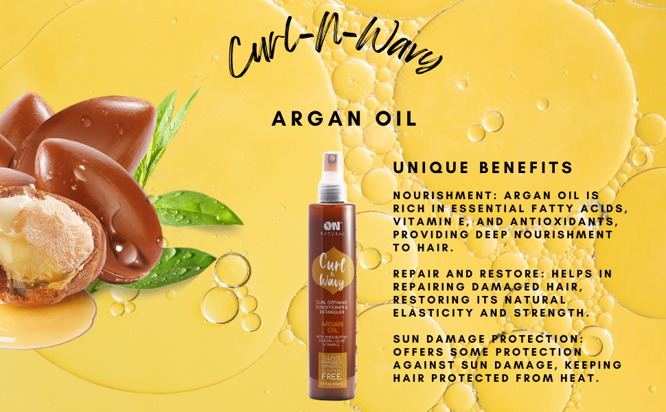 ON NATURAL - Curl n Wavy - Detangler + Argan Tree