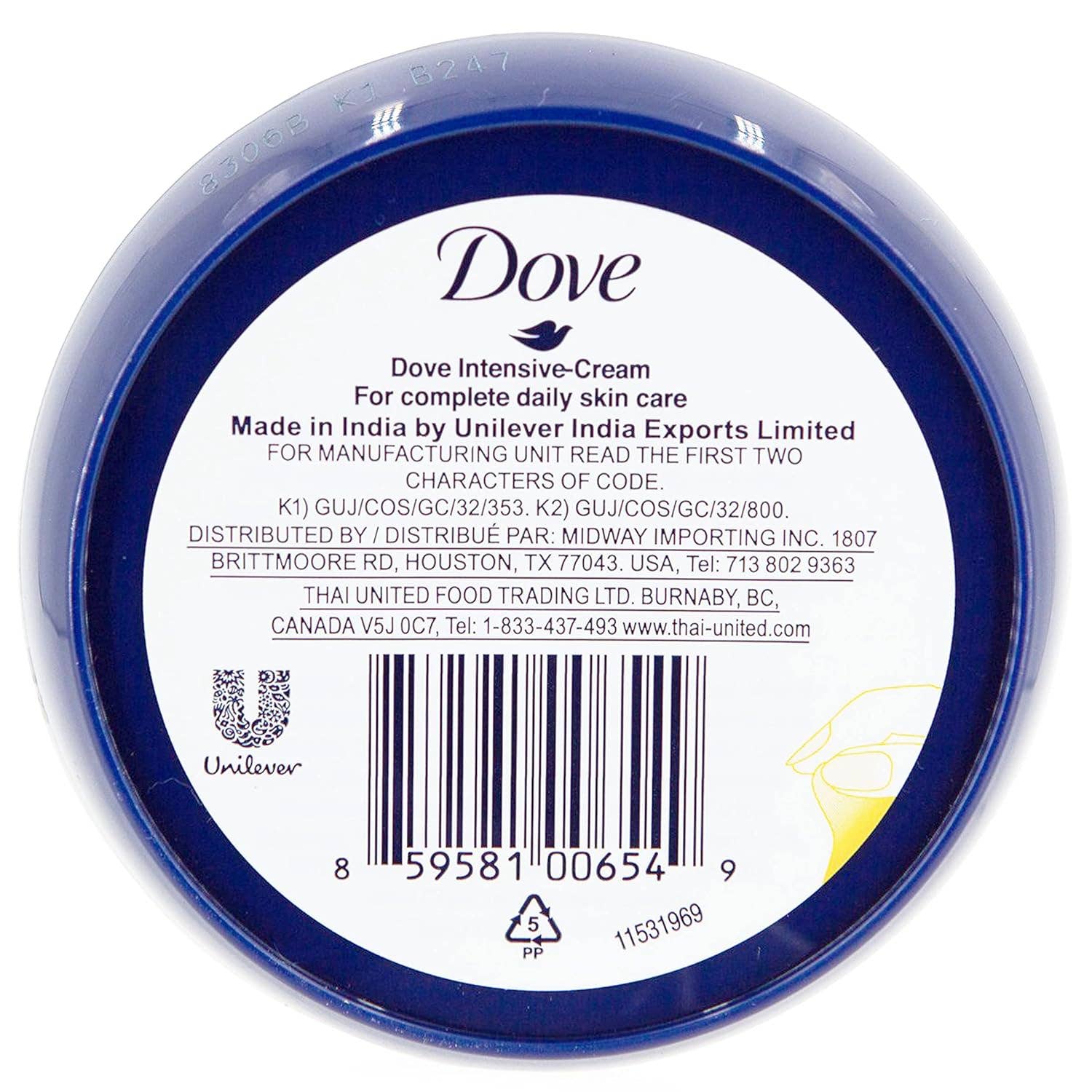 Dove Intensive-Cream Nourishing Care - 75ml/2.53oz