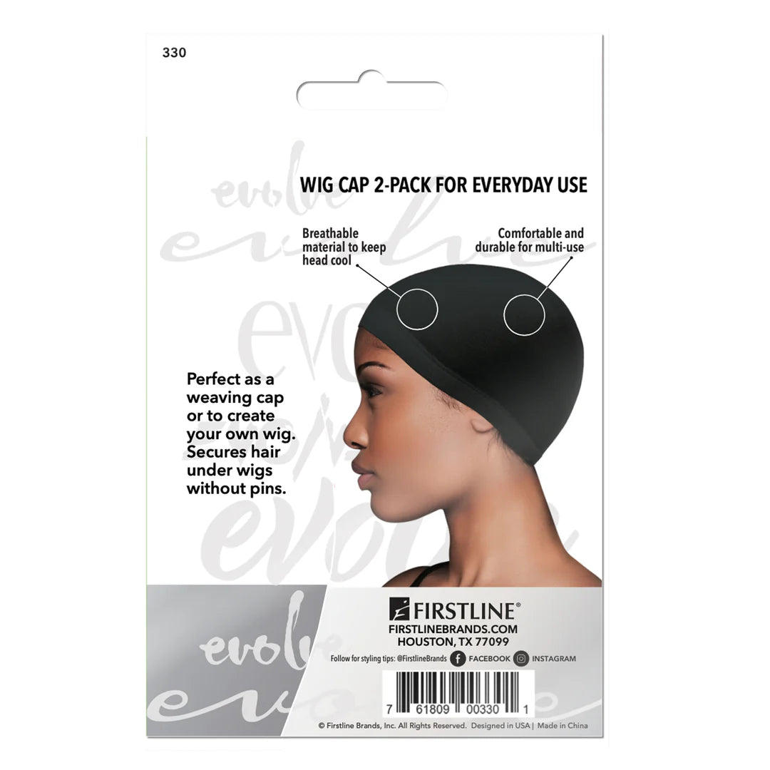 EVOLVE® Wig Cap 2-Pack Black #330 image 3