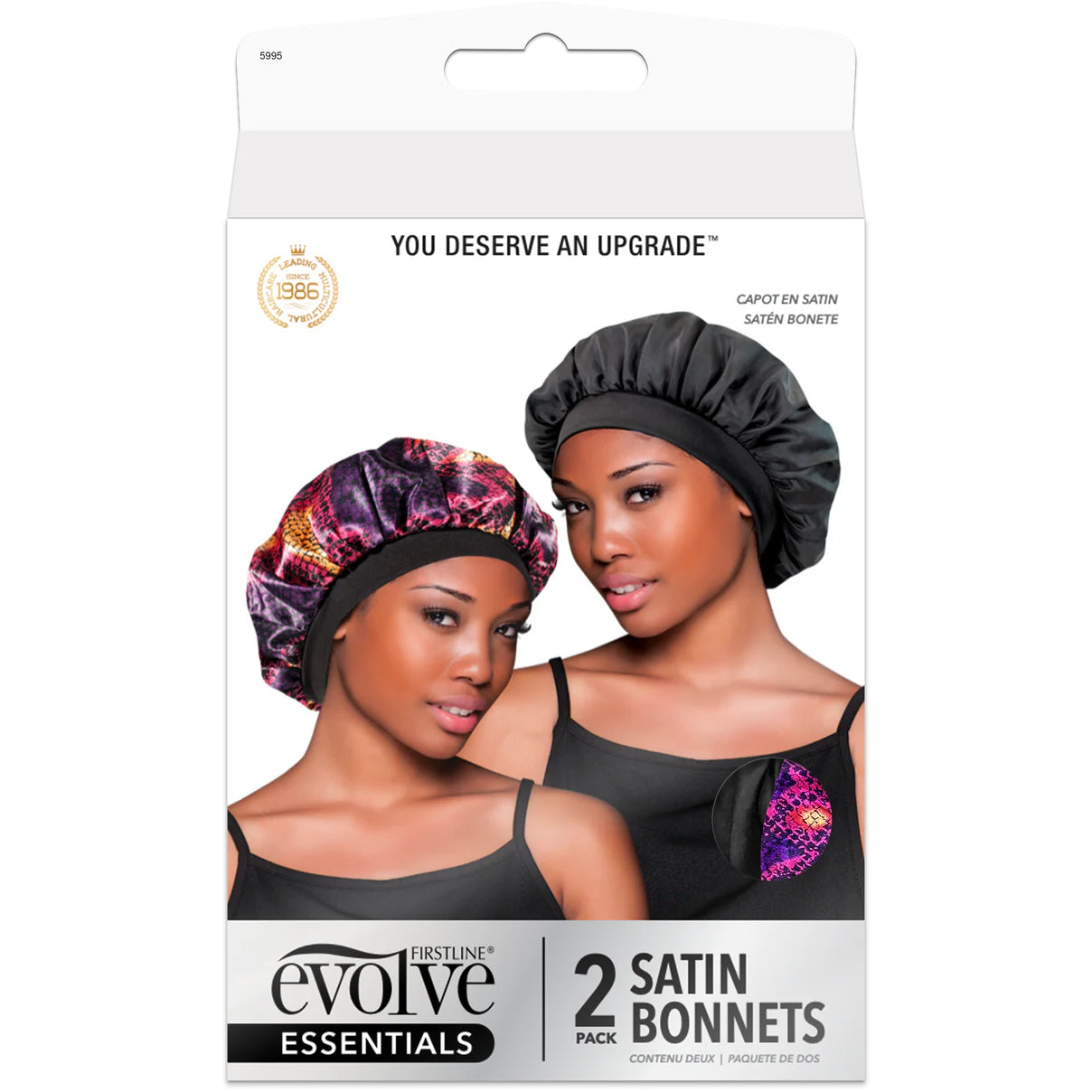 EVOLVE® 2 Satin Bonnets Purple Snakeskin & Black #5995 image 0